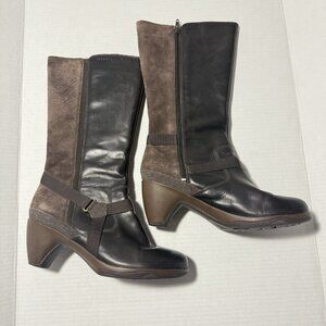 Merrell Evara Amp Espresso Performance Boots Dark Brown Suede Leather Size 9